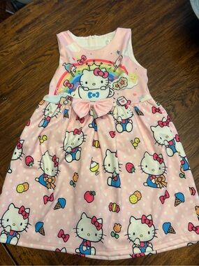 Hello Kitty Light Pink Star Polka Print Top